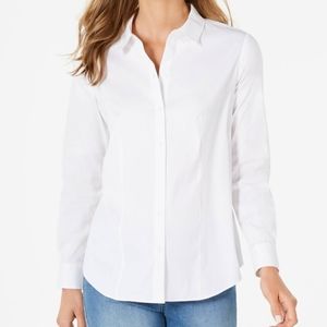 Women's white button down shirt size 12